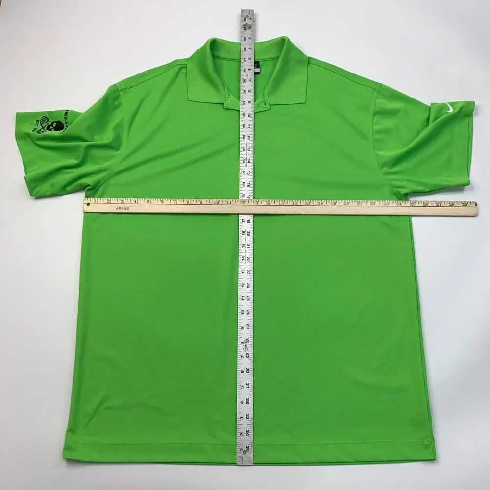 Nike Polo Shirt Men XL Extra Large Green Dri Fit Fred-A-Palooza Performance Golf
